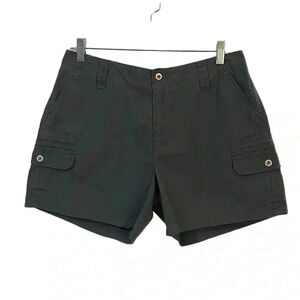 Sundance cargo shorts charcoal gray blue petite 10